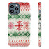 Icelandic Watercolor inspired by Christmas Sweaters - Impact Resistant Phone Case iPhone 13 Pro Max Glossy
